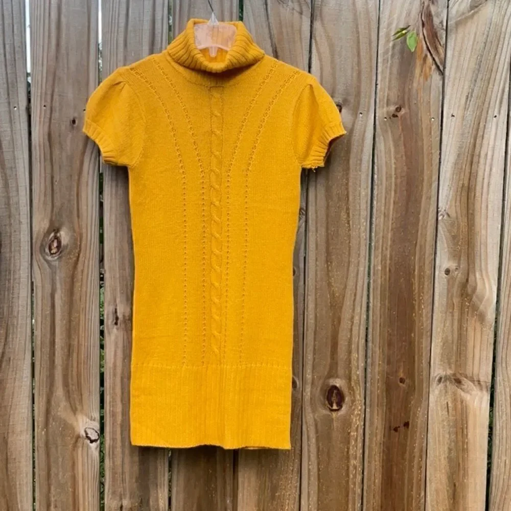 Take 50% OFF- Ashley Mustard Mini Turtleneck Sweater, Size-L